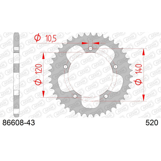 Couronne Acier AFAM 86608