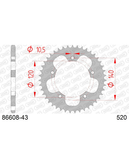 Couronne Acier AFAM 86608