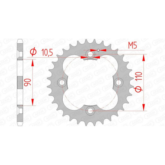 Couronne Acier AFAM 92324