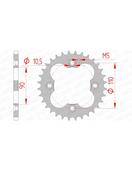 Couronne Acier AFAM 92324