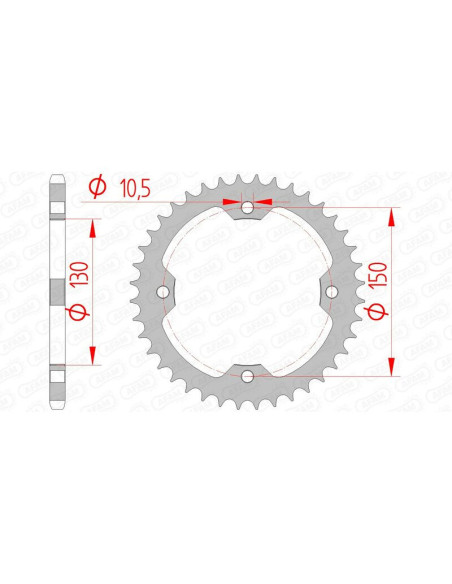 Couronne Acier AFAM 92328