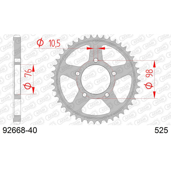 Couronne Acier AFAM 92668