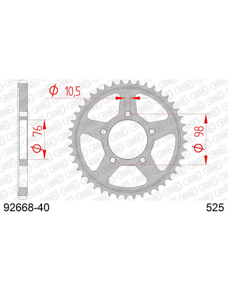Couronne Acier AFAM 92668