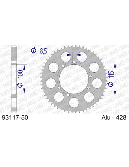 Couronne Alu AFAM 93117