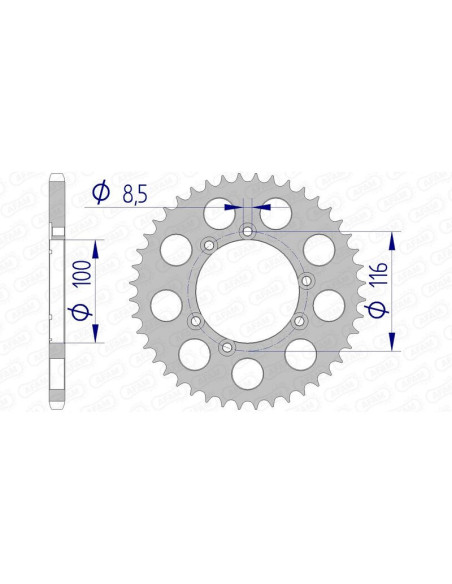 Couronne Alu AFAM 93303