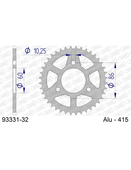 Couronne Alu AFAM 93331
