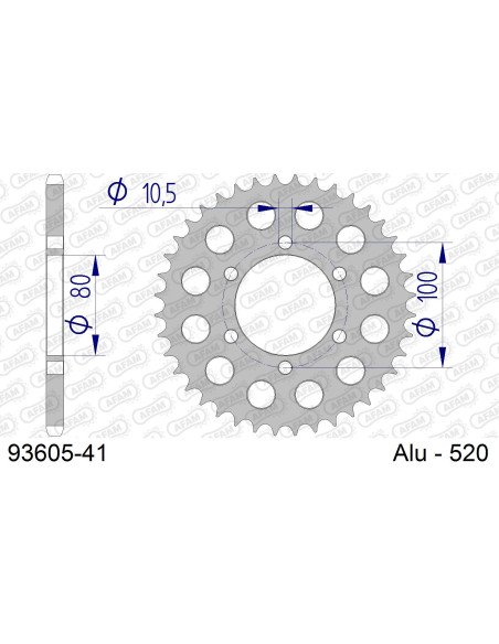 Couronne Alu AFAM 93605