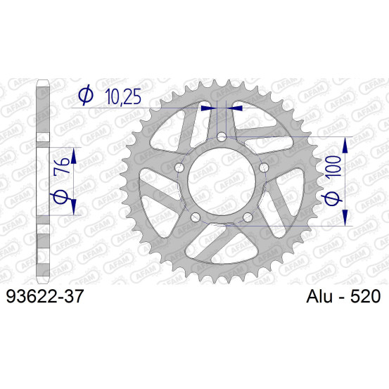 Couronne Alu AFAM 93622