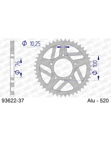 Couronne Alu AFAM 93622