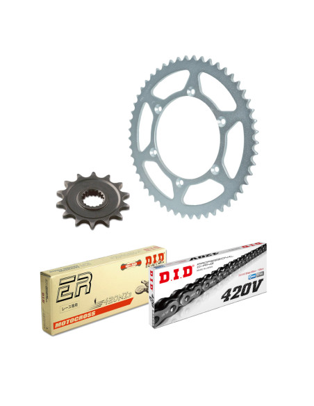 Kit chaine 420 Acier DID - BETA 50 RR RACING 2004-18 Type de chaine au choix