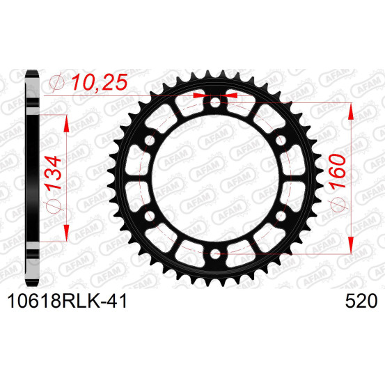 Couronne Acier AFAM - Pas 520 - Réf 10618R