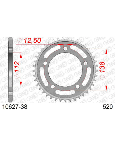 Couronne Acier AFAM 10627a