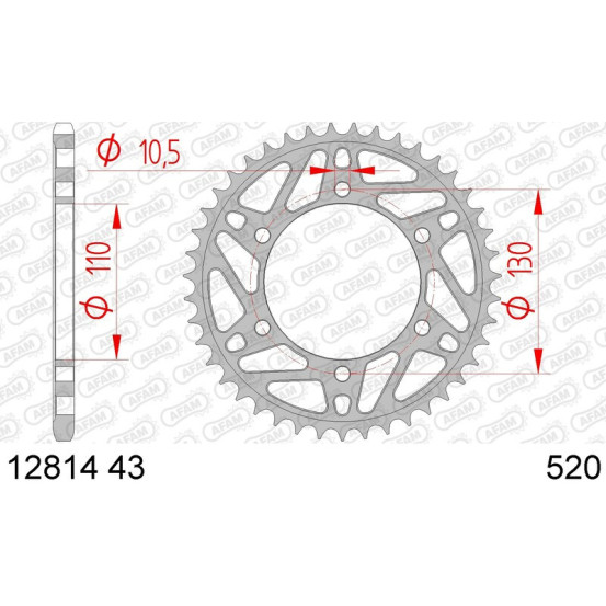 Couronne Acier AFAM 12814N