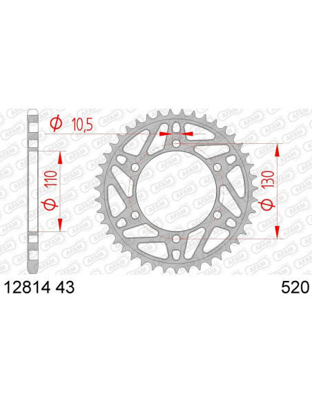 Couronne Acier AFAM 12814N