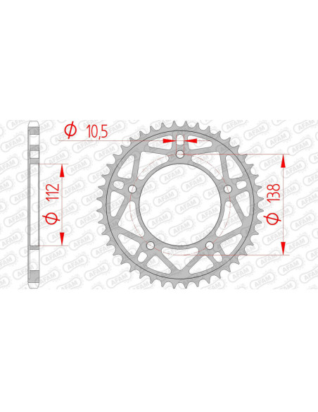 Couronne Acier AFAM - Pas 520 - réf 12817RLK