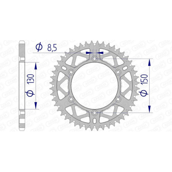 Couronne Alu Antiboue AFAM 13323AB