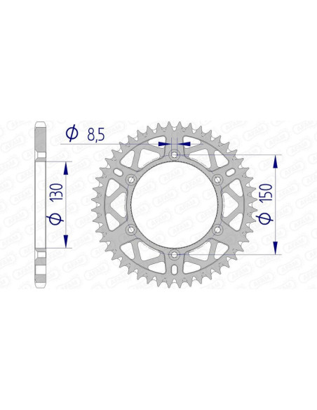 Couronne Alu Antiboue AFAM 13323AB