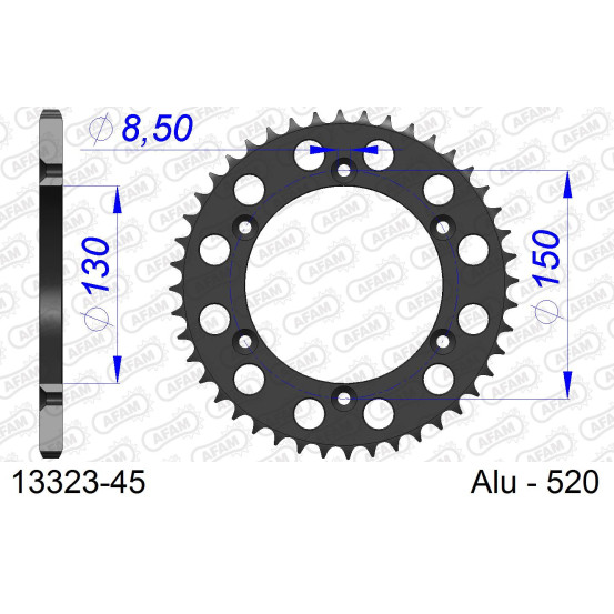 Couronne Alu AFAM 13323N