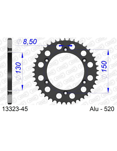 Couronne Alu AFAM 13323N