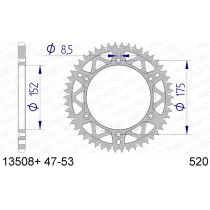 Couronne Alu Antiboue AFAM 13508AB