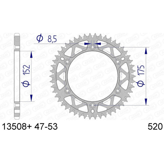 Couronne Alu Antiboue AFAM 13508AB