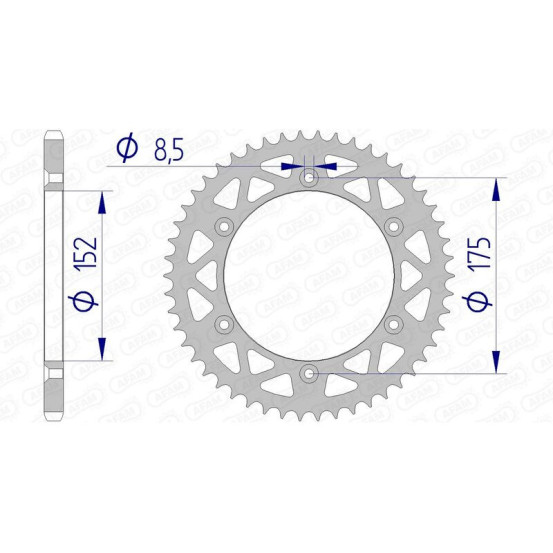 Couronne Alu AFAM 13508N