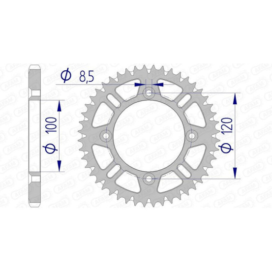 Couronne Alu Antiboue AFAM 15104AB