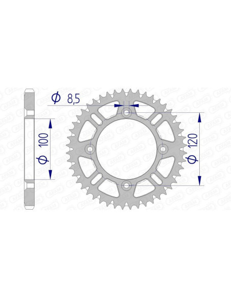 Couronne Alu Antiboue AFAM 15104AB