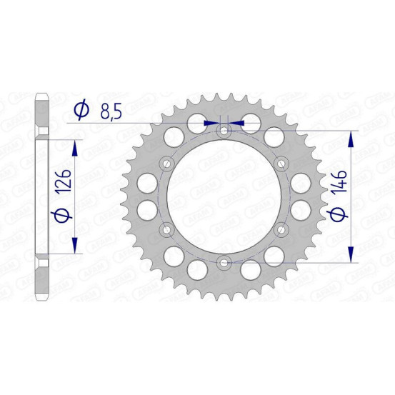 Couronne Alu AFAM 15203N