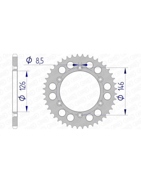 Couronne Alu AFAM 15203N