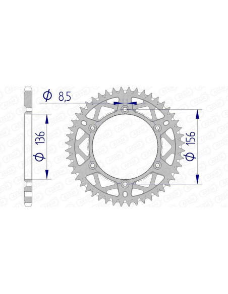 Couronne Alu Antiboue AFAM 15206AB