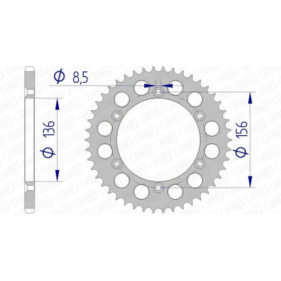 Couronne Alu AFAM 15206N