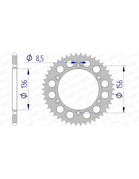 Couronne Alu AFAM 15206N