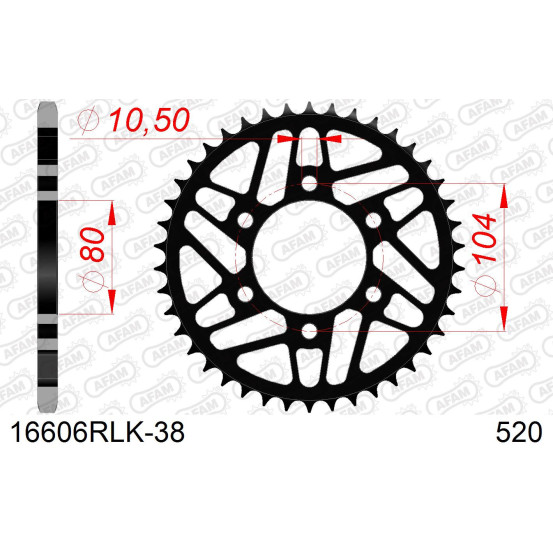 Couronne Acier AFAM 16606RLK