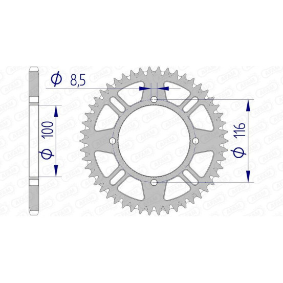 Couronne Alu Antiboue AFAM 17104AB