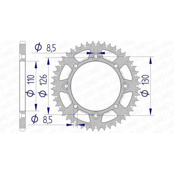 Couronne Alu Antiboue AFAM 17107AB
