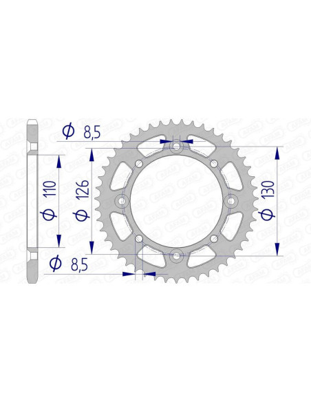 Couronne Alu AFAM 17107N