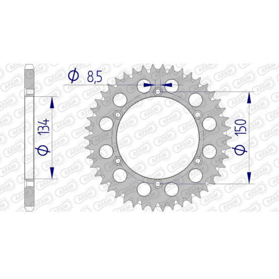 Couronne Alu Antiboue AFAM 17206AB