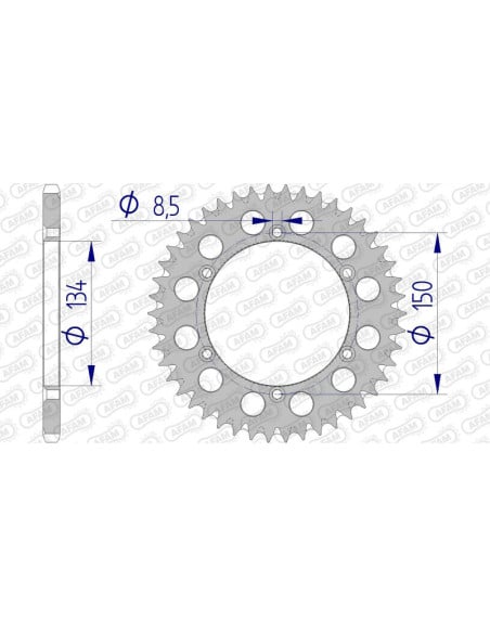 Couronne Alu Antiboue AFAM 17206AB
