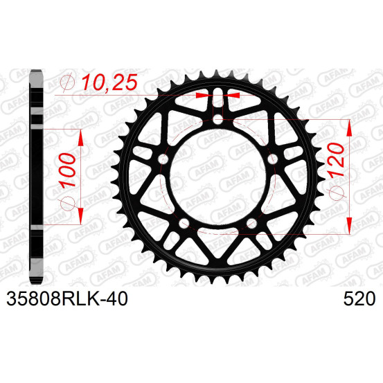 Couronne Acier AFAM 35808RLK