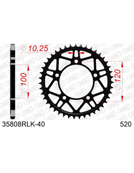 Couronne Acier AFAM 35808RLK
