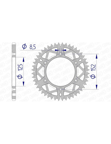 Couronne Alu Antiboue AFAM 39300AB
