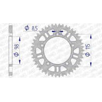 Couronne Alu Antiboue AFAM 72101AB