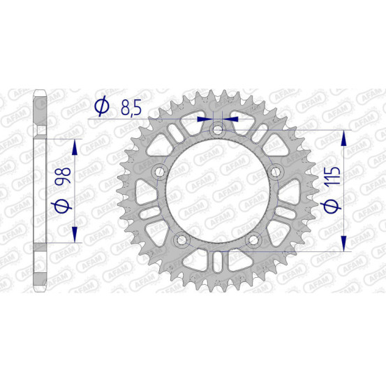 Couronne Alu Antiboue AFAM 72101AB
