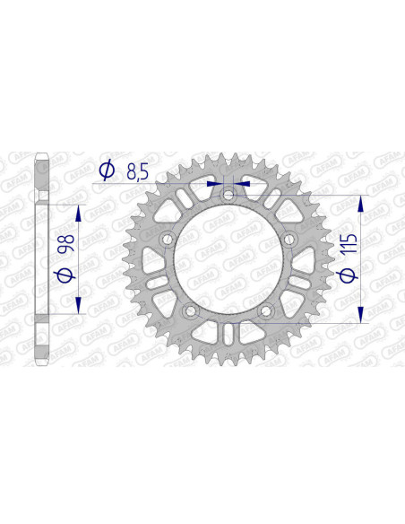 Couronne Alu Antiboue AFAM 72101AB
