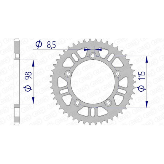 Couronne Alu AFAM 72101N