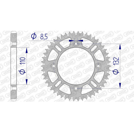 Couronne Alu Antiboue AFAM 72102AB