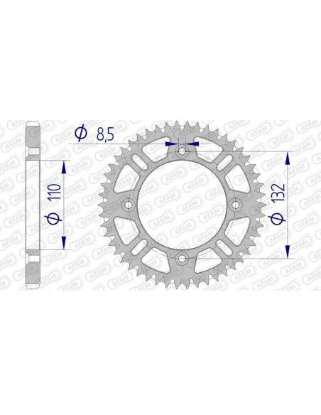 Couronne Alu Antiboue AFAM 72102AB
