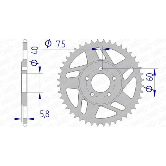 Couronne Alu AFAM 72103N