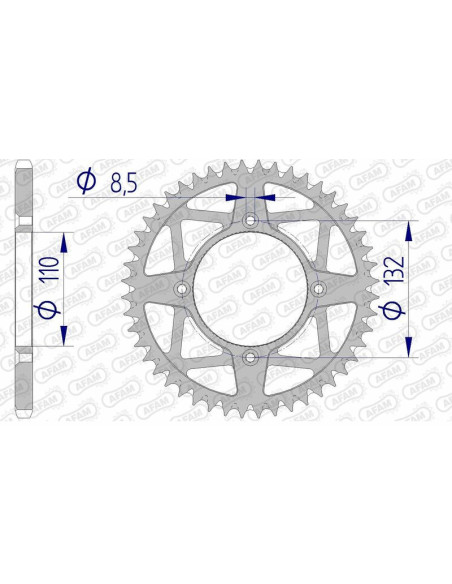 Couronne Alu Antiboue AFAM 72306AB